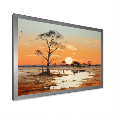 «African Landscape Sunset I», reproduction sur toile