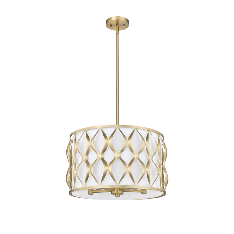 Lustre à 5 lumières Sadowski, Or moderne