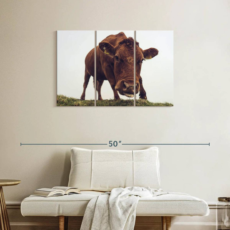 Brampt Chocolate Cow Face, 24" H x 38" W