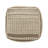 Rustic Wool And Cotton Large Pouf, Brown