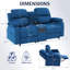 Canapé inclinable électrique, causeuse électrique double avec console de rangement, haut-parleurs et porte-gobelets Bluetooth, siège de cinéma maison-131645086