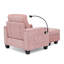 Canapé simple avec dossier réglable manuellement, chaise longue d'intérieur avec port de chargement USB, canapé-lit avec assise profonde-134002902