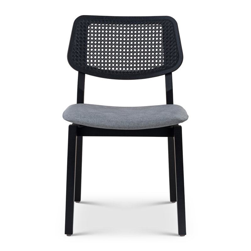 Chaise Adalay Cane, Essence grise / cadre Ebano