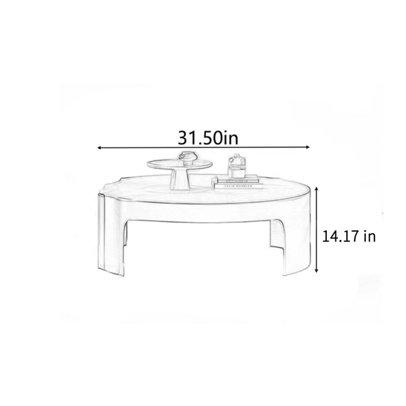 Table à thé Rock, Gris