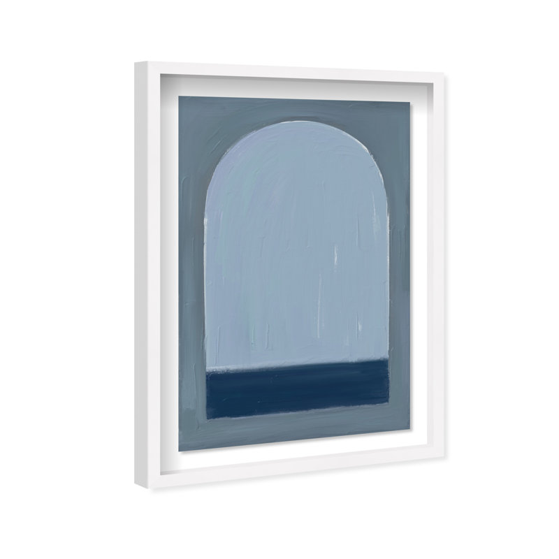 Minimal Ocean Window Print by Oliver Gal, 11.5"H x 16.5"W, White Shadowbox