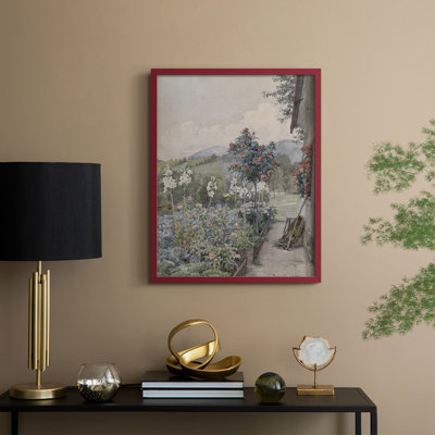 Impression florale vintage encadrée LIX - bois massif