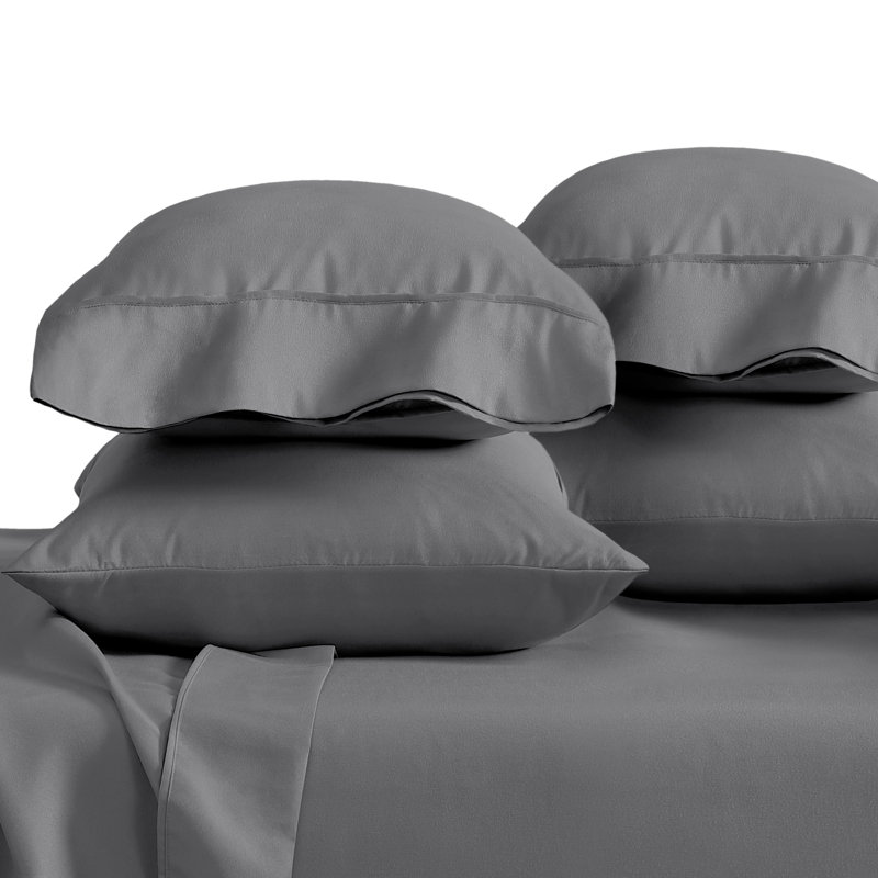 Ultra-Soft Microfiber Pillowcase, Gray, 4 Standard Pillowcases