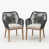 Beige Cushion/Brown Wood Frame