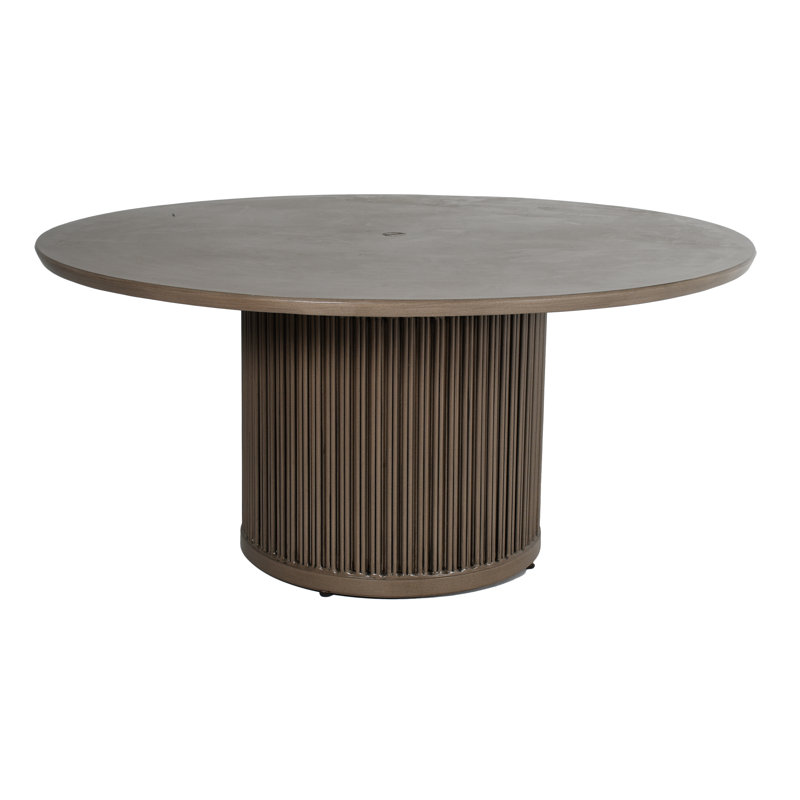 Samara 72" Round Dining UmbrellaTable, 28.5" H x 50" W x 50" D
