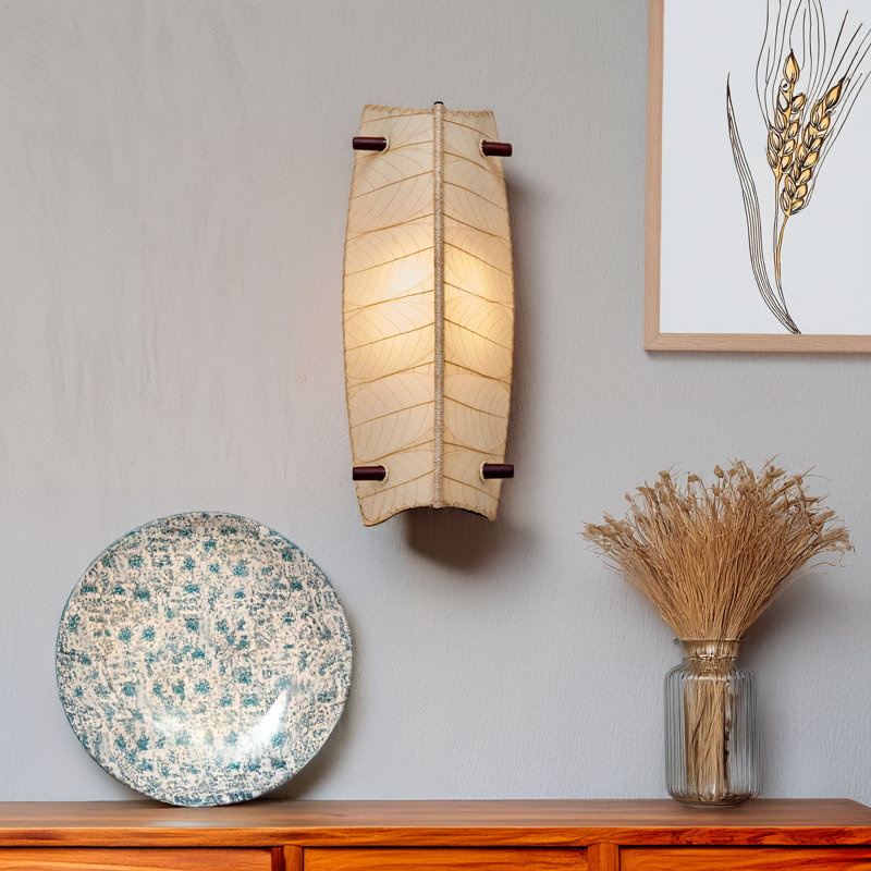 Quintan Flush Mounted Sconce, Natural