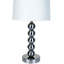 Lampe de table haute 28 po avec abat-jour en lin blanc 28 po