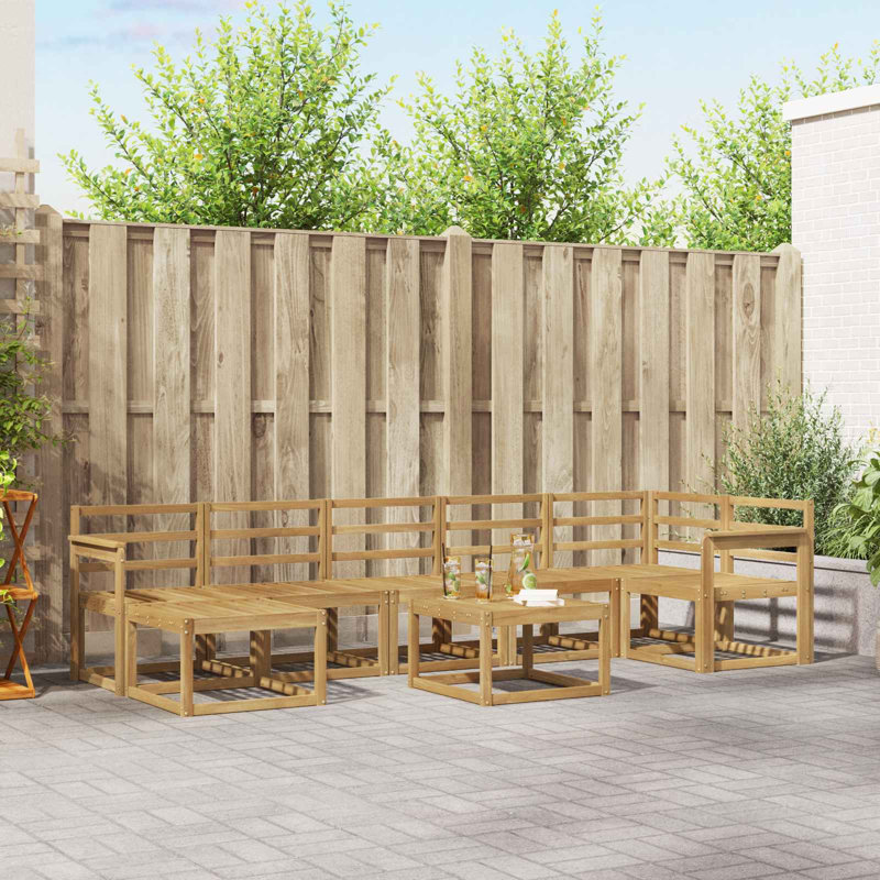  Outdoor Sofa Set 8 pcs Furniture Garden Seating Modular Patio Backyard
