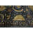Ikat Hand-Knotted Wool Dark Slate/Cream/Blue Area Rug