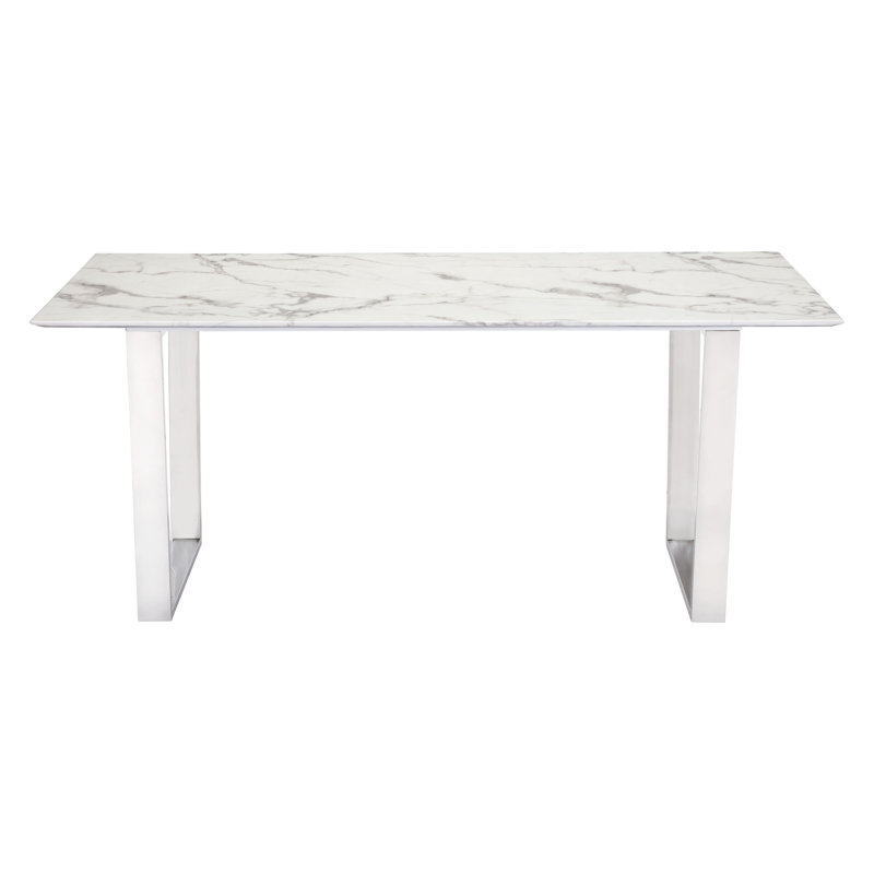Geelong Stone Top Metal Base Dining Table