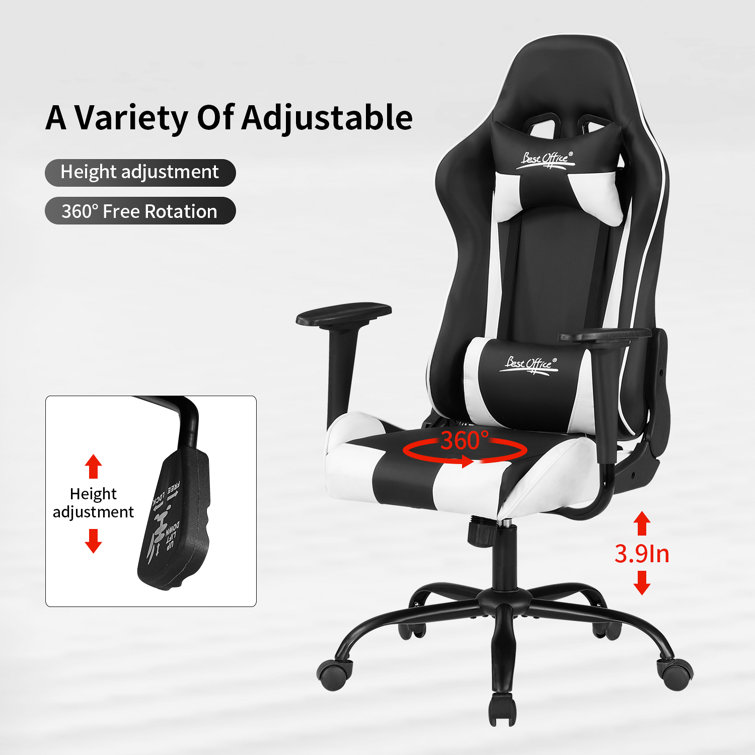 BestOffice Office Chair PC Gaming Chair Ergonomic Desk Chair Executive PU  Leather Computer Chair Lumbar Support with Footrest Modern Task Rolling  Swivel Racing Chair for Women&Men - ShopStyle