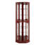 Présentoir de coin d'angle avec 6 tablettes, lumières, miroir, réglable, armoires et miroirs cerise, réglables-1288251210