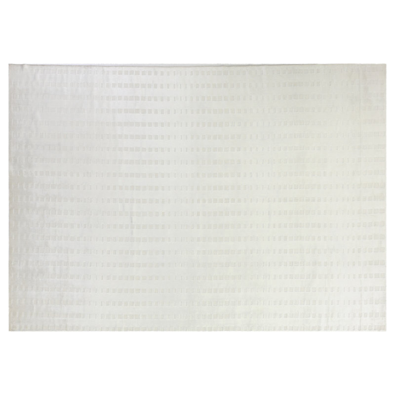 Dovey handloomed Bamboo Silk White Area Rug