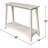 Solid Hardwood Sofa Table With Butcher Block Surface And Shelf, Unfinished
