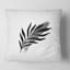 Carré, feuille tropicale abstraite I - coussin décoratif moderne imprimé-60158245