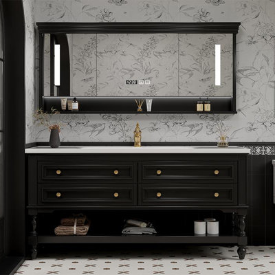 Armoire de salle de bain américaine rétro