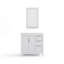 Meuble-lavabo de comptoir en marbre blanc 36 "Elizabeth de Carrara avec miroir Elizabeth-1484233017