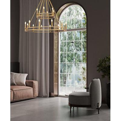 Dennison Signature Brass 18 Light Chandelier