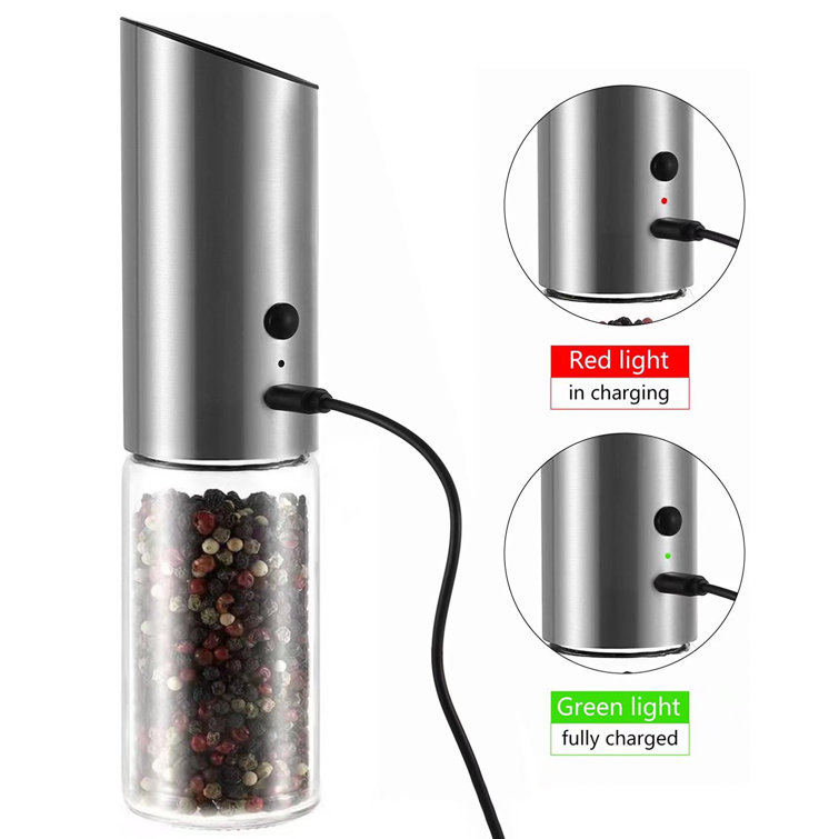 Aptoco USB Rechargeable Electric Salt Pepper Grinder Mill Set