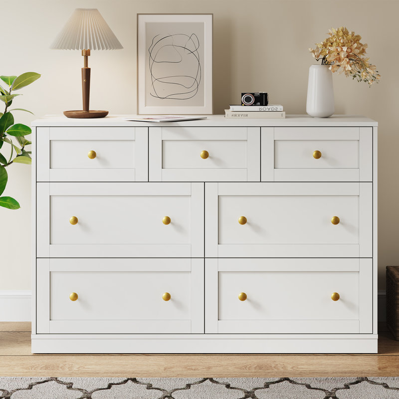 White 7-Drawer Dresser