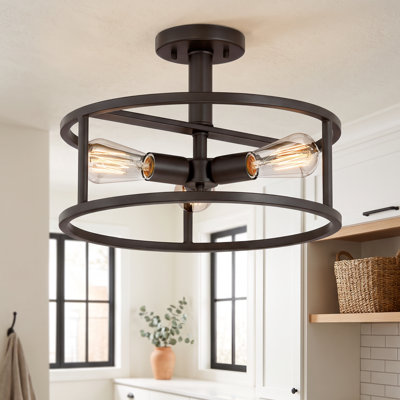 New Harbor 3 - Light 15" Semi Flush Mount Light