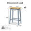 Ensemble de 2 tabourets de bar en bois massif-1528152485