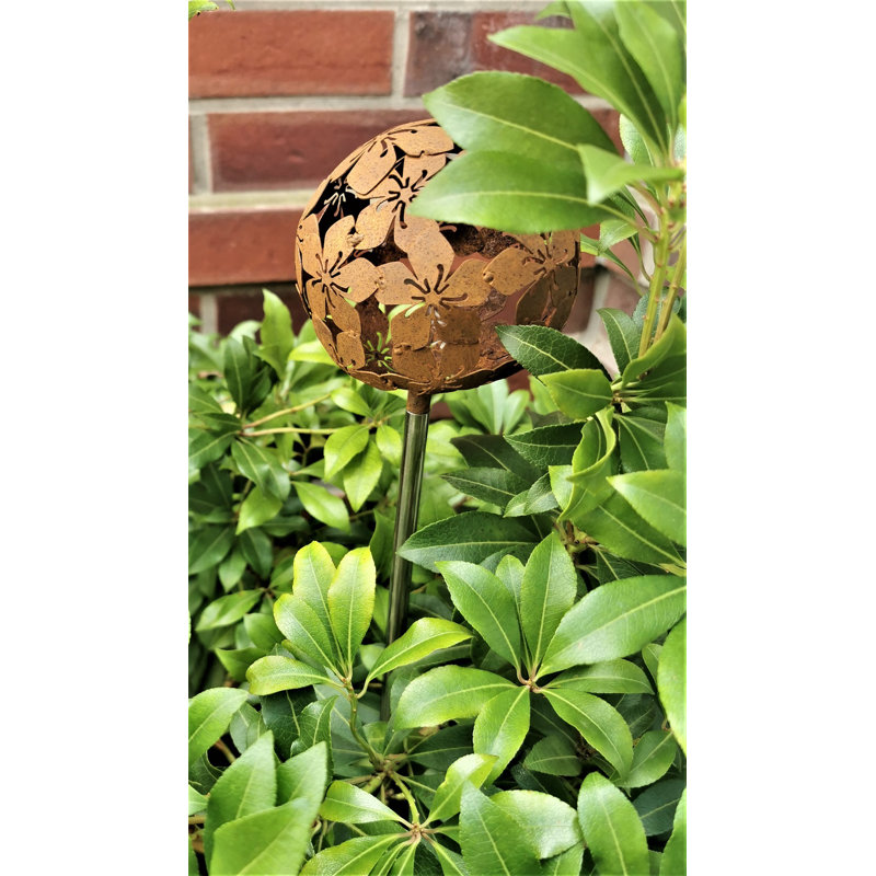 Celisa Steel Gazing Ball, 90cm H x 10cm W x 10cm D