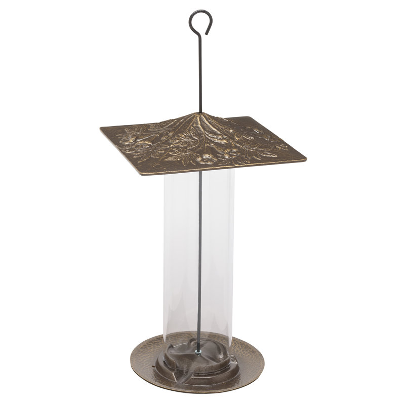 Twelve inch Trumpet Vine Tube Feeder, French Bronze