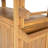 Martel Modern Farmhouse Acacia Wood Outdoor Bar Cart with Marble-Effect Top & Storage Cabinet