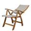 Chaise de patio pliante en teck Shirk