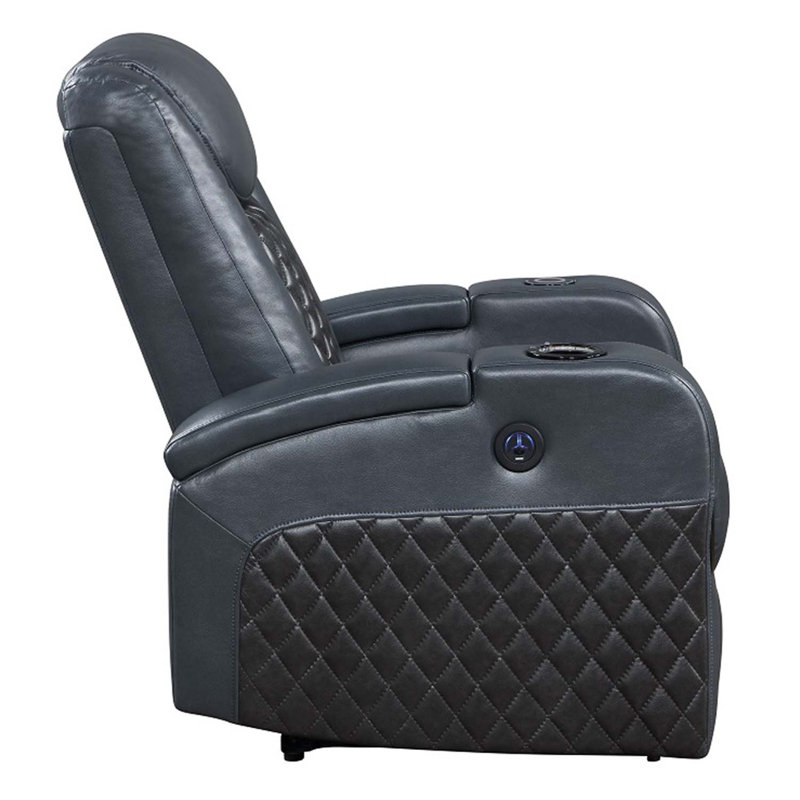 Fauteuil inclinable électrique avec Bluetooth Alair, Bleu