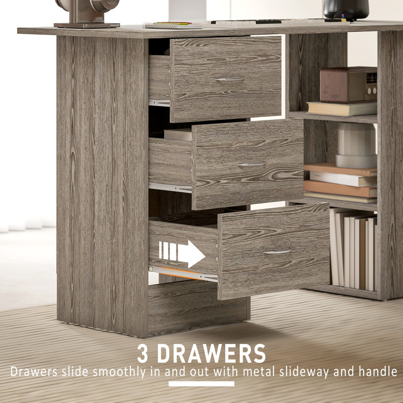 Desk with Shelves