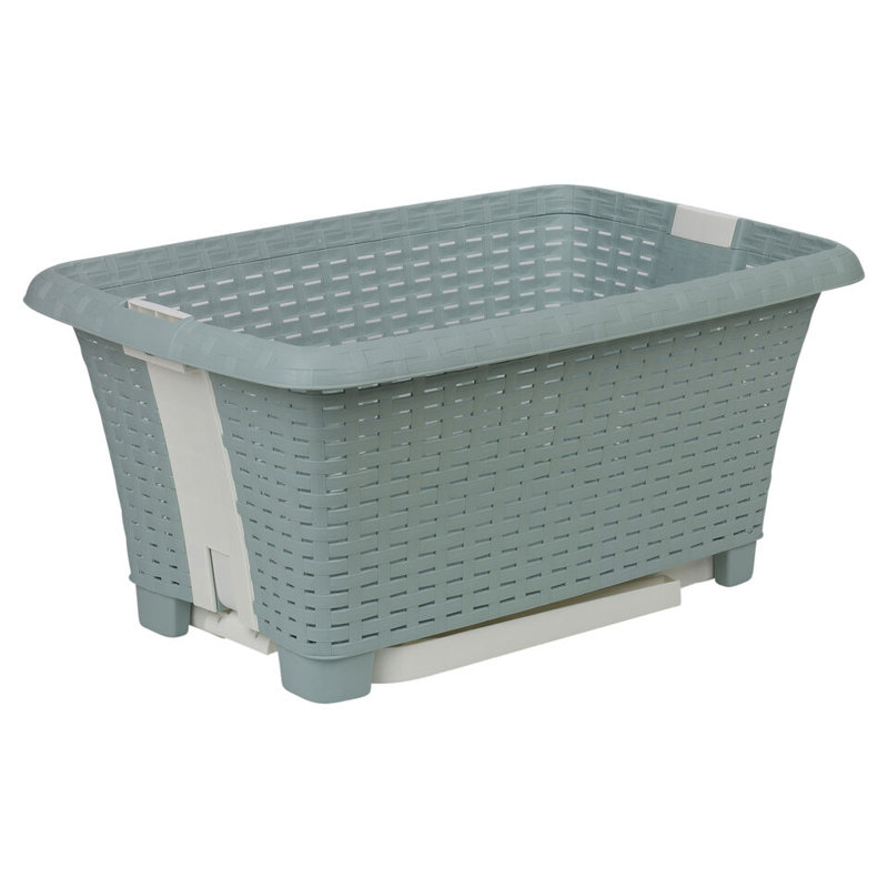 Plastic Laundry Basket, Green