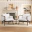 Ensemble de 2 chaises d'appoint rembourrées avec structure en bois massif U-Can Sherpa