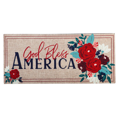 Non-Slip No Pattern Independence Day Doormat