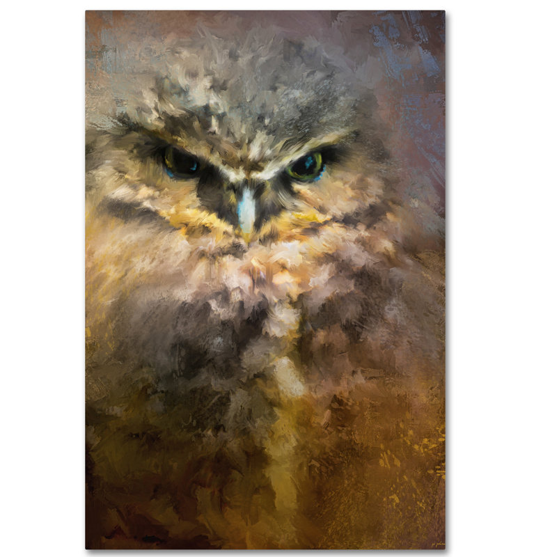 «Burrowing Owl» de Vidur, reproduction sur toile tendue, H 32 po x l 22 po
