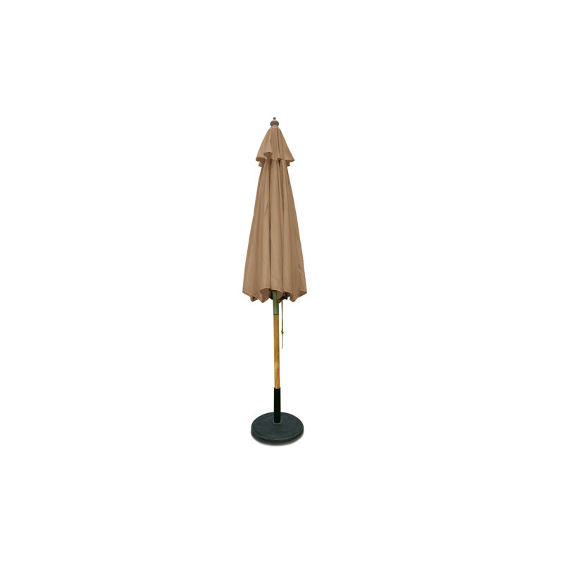 2.5m Round Wooden  Parasolc (UV50+), Taupe