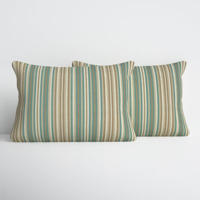 Zoa Striped Indoor/Outdoor Lumbar Throw Pillow