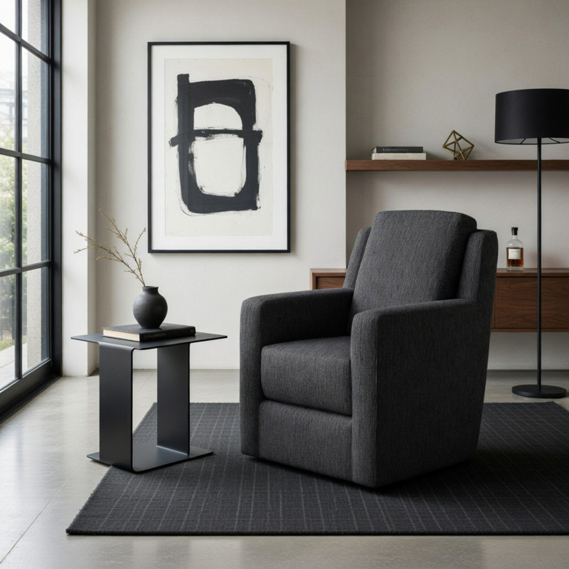 Fauteuil pivotant Icon, Mykonos Onyx