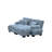 Cloud Couch Sleeper Sofa For Living Room, Chenille 2 Seater Sofa With 2 Lumbar Pillows And 2 Throw Pillows , Upholstered Wide Arm Sofa With 2 Ottomans,Chenille Blue-1049296208