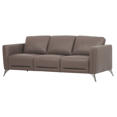 Malaga 82.6" Genuine Leather Square Arm Sofa