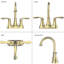 Lavabo pour salle de bain 2 lavabos en or brossé 4 po, bec pivotant à 360 degrés, tuyaux d'évacuation et d'alimentation escamotables, surface de rouille, rouille de lavabo élégante,