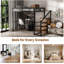 Lit mezzanine multi-usages avec tablette d'escalier, prises de courant et métal, pour zones de travail, bureau noir, tablettes, vis robustes, espaces compacts,