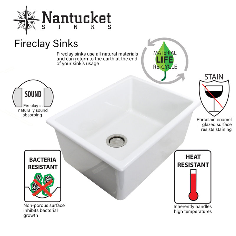 24'' L Single Basin Kitchen Sink