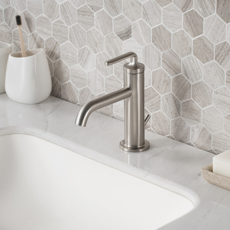 Robinet de lavabo vasque à poignée simple avec drain Ramus, Acier inoxydable qui ne tache pas