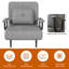 Convertible Sofa Bed, Adjustable Backrest Armchair With Pillow, 5 Adjustable Position, Space-saving Sleeper For Living Room Bedroom Office